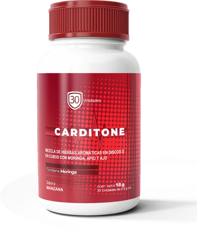Carditone, frasco de 30 tabletas de 0,6 g