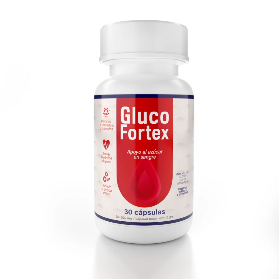 GlucoFortex, frasco de 30 cápsulas de 500 mg