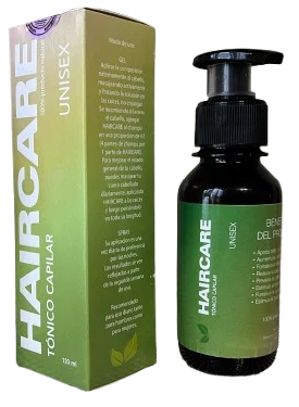 HairCare, frasco con dosificador, en caja