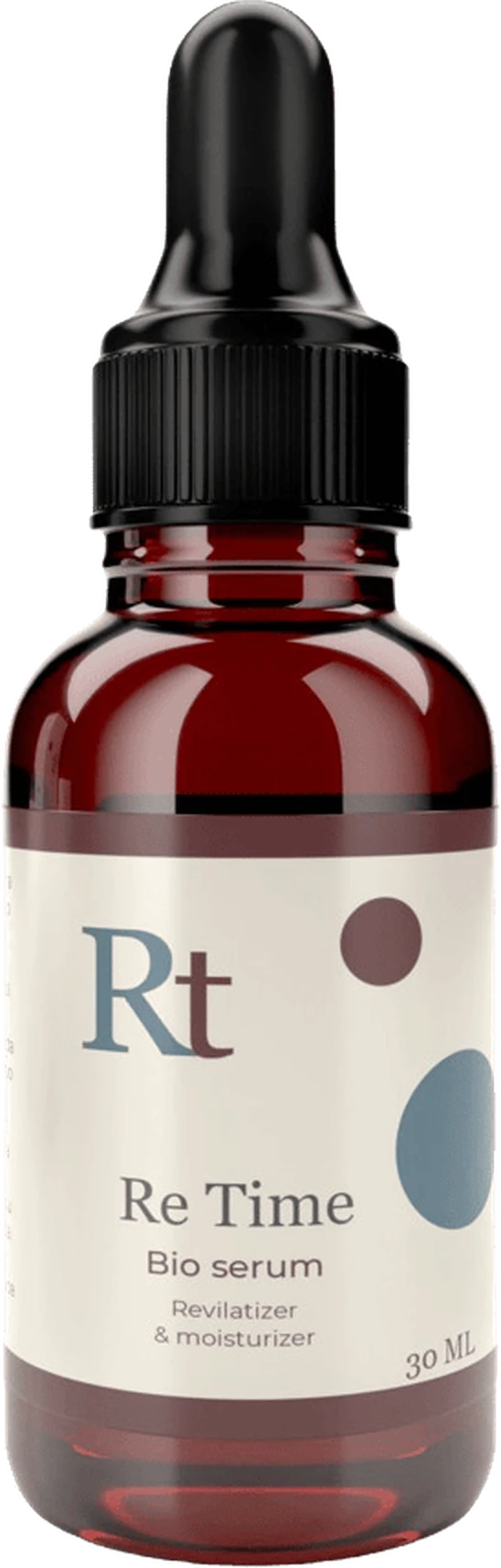 Retime Serum, frasco de vidrio ámbar de 30 ml con gotero