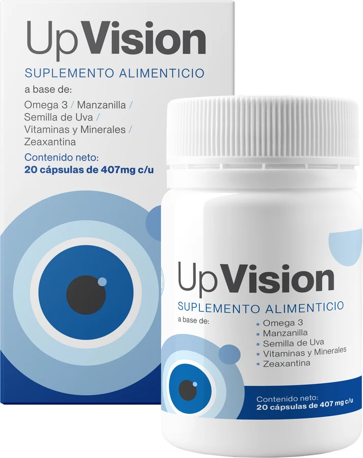 UpVision, caja con frasco de 20 cápsulas