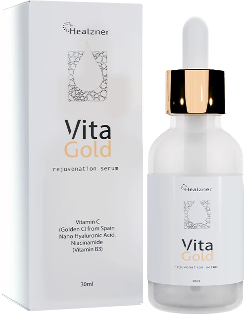 Vita Gold, frasco de vidrio de 30 ml con gotero